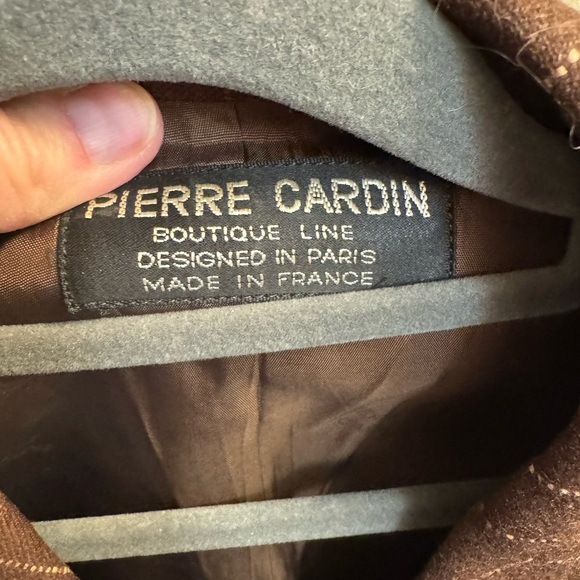 RARE 1970’s PARIS FRANCE PIERRE CARDIN BOUTIQUE Brown Pinstripe Men's Blazer VTG - Picture 8 of 17